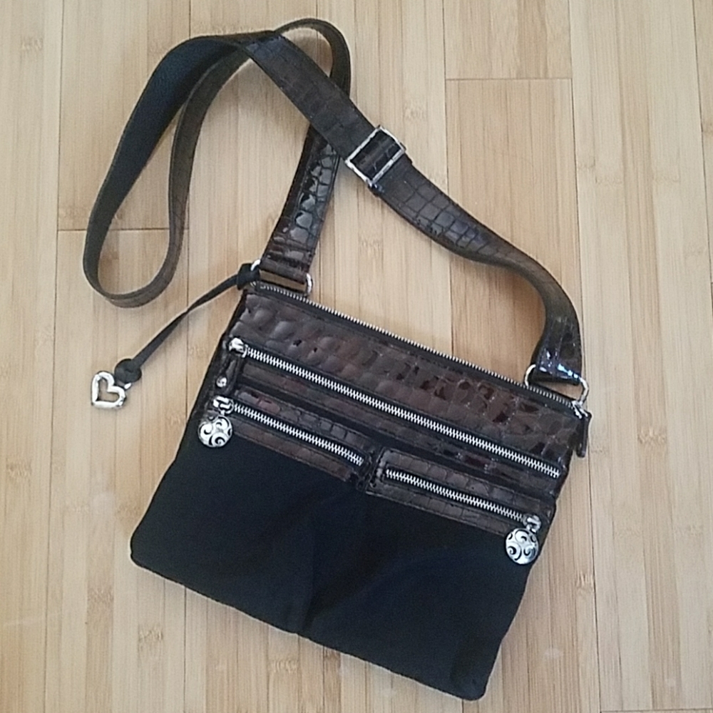 Brighton Crossbody Bag with Croc Embossed Patent
